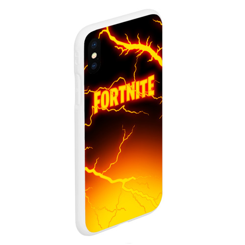 Чехол для iPhone XS Max матовый Fortnite firestorm Фортнайт шторм, цвет белый - фото 3