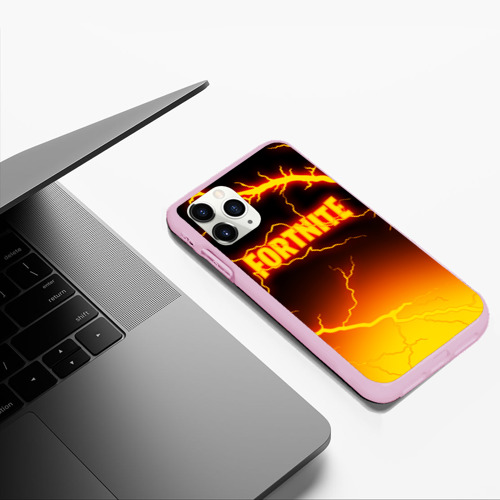 Чехол для iPhone 11 Pro Max матовый Fortnite firestorm Фортнайт шторм, цвет розовый - фото 5