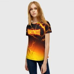 Женская футболка 3D Fortnite firestorm Фортнайт шторм - фото 2