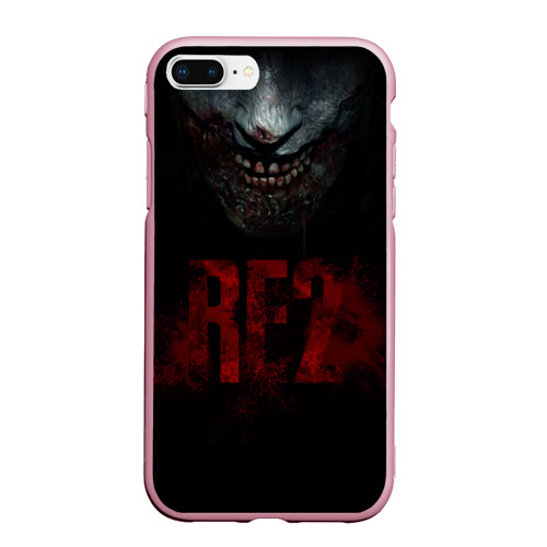 Чехол для iPhone 7Plus/8 Plus матовый Resident Evil 2, цвет розовый
