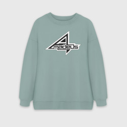 Женский свитшот oversize без начеса хлопок Amadeus