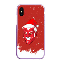 Чехол для iPhone XS Max матовый Сатана Санта