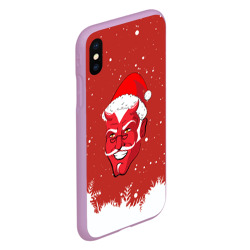 Чехол для iPhone XS Max матовый Сатана Санта - фото 2