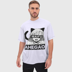 Мужская футболка oversize 3D Ahegao Waifu - фото 2