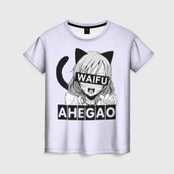 Женская футболка 3D Ahegao Waifu