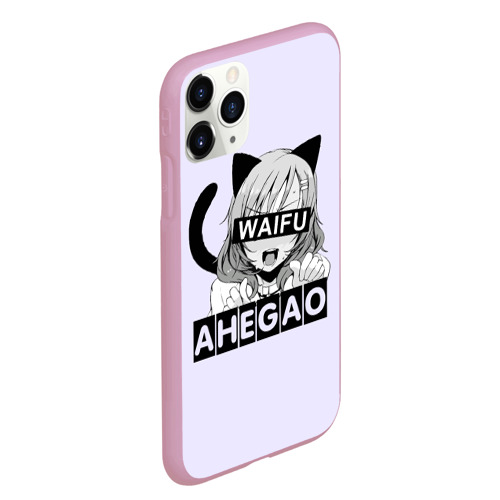 Чехол для iPhone 11 Pro Max матовый Ahegao Waifu, цвет розовый - фото 3