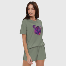 Женская пижама с шортиками хлопок Геометрия - фото 2