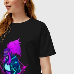 Женская футболка хлопок Oversize Akali - фото 2