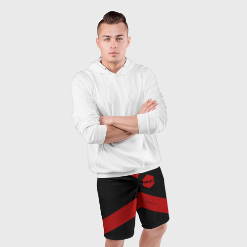 Мужские шорты спортивные CS:GO - Danger Zone, цвет 3D печать - фото 5