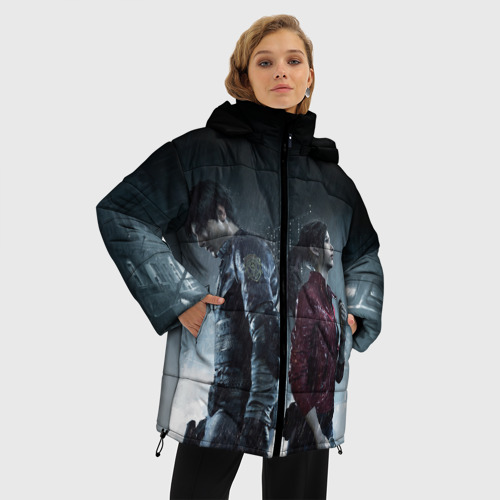 Женская зимняя куртка Oversize Resident Evil 2, цвет красный - фото 3