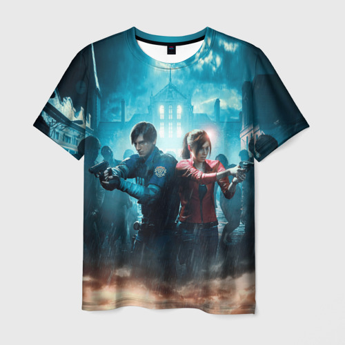 Мужская футболка с принтом Resident Evil 2, вид спереди №1