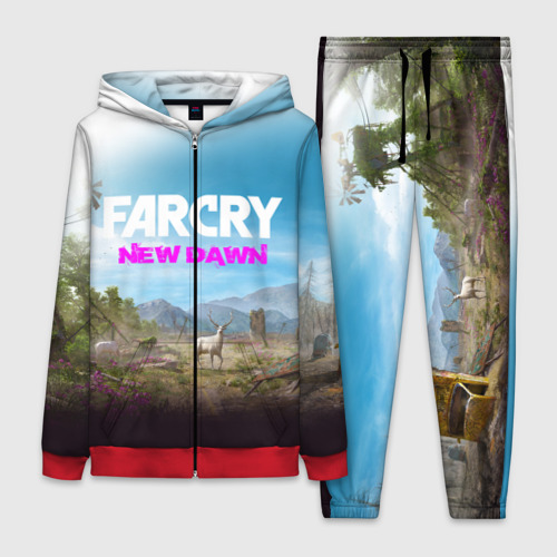 Женский костюм 3D Far Cry new Dawn, цвет красный