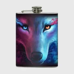 Фляга Neon wolf неоновый волк