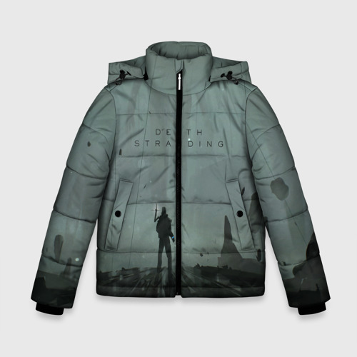 Зимняя куртка для мальчиков 3D Death Stranding, цвет светло-серый