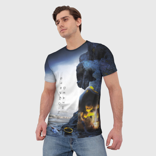 Мужская футболка 3D с принтом Death Stranding exclusive, фото на моделе #1