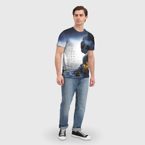 Мужская футболка 3D с принтом Death Stranding exclusive, вид сбоку #3