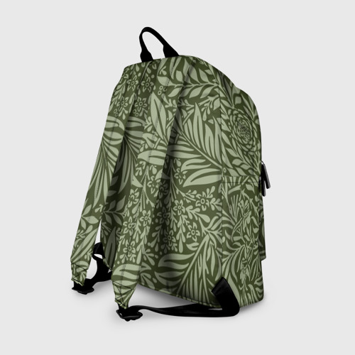 Рюкзак 3D с принтом Flowers Green, вид сзади #1