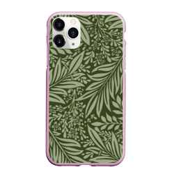 Чехол для iPhone 11 Pro Max матовый Flowers Green