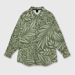 Мужская рубашка oversize 3D Flowers Green