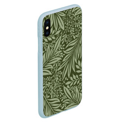 Чехол для iPhone XS Max матовый Flowers Green - фото 2