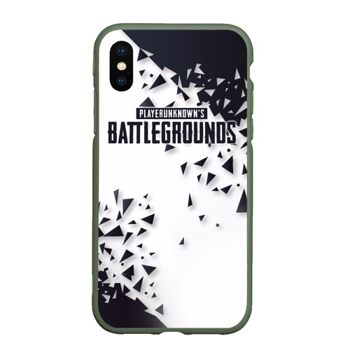 Чехол для iPhone XS Max матовый PUBG Jacket Black, цвет темно-зеленый