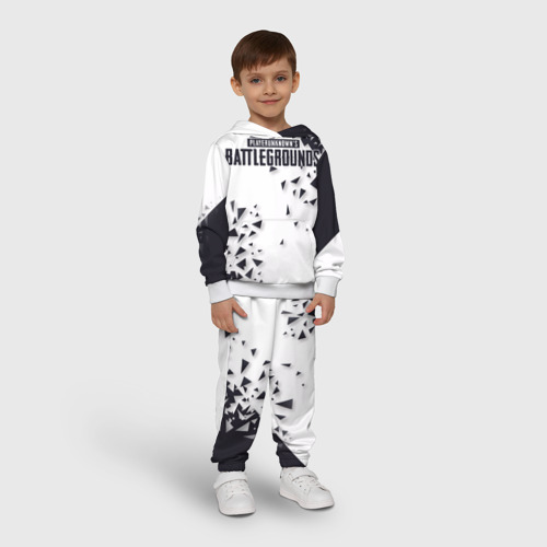 Детский костюм с толстовкой 3D PUBG Jacket Black, цвет белый - фото 3