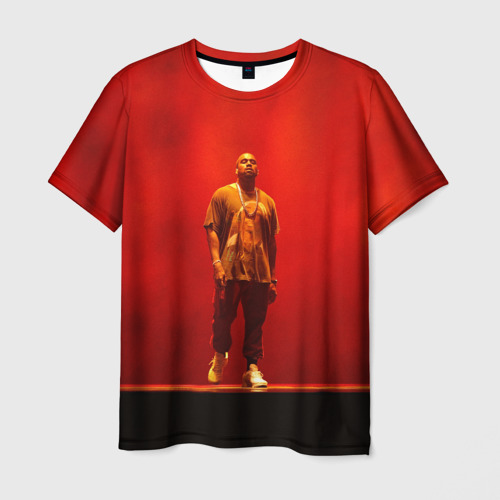 Мужская футболка 3D Kanye West Red On Stage, цвет 3D печать