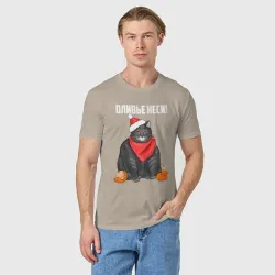 Мужская футболка хлопок Оливье неси коту - фото 2