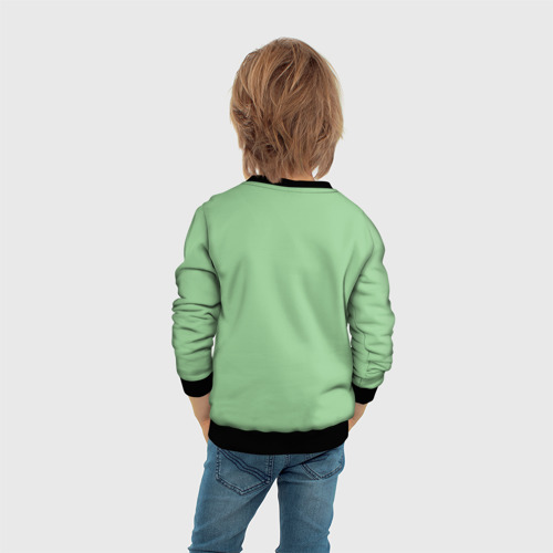 Детский свитшот 3D с принтом Лама, вид сзади #2