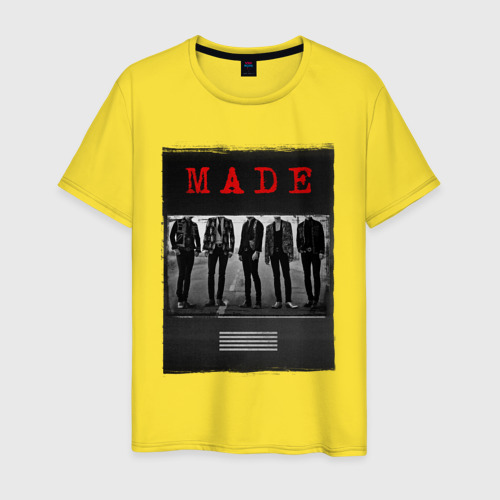 Мужская футболка хлопок MADE, цвет желтый