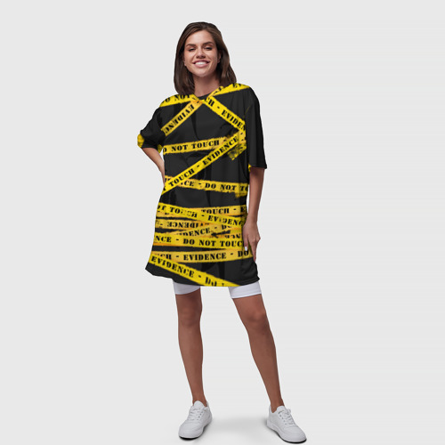 Платье-футболка 3D Улика - не трогать, цвет 3D печать - фото 5