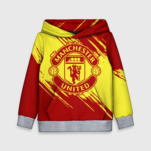 Детская толстовка 3D Манчестер Юнайтед, цвет меланж
