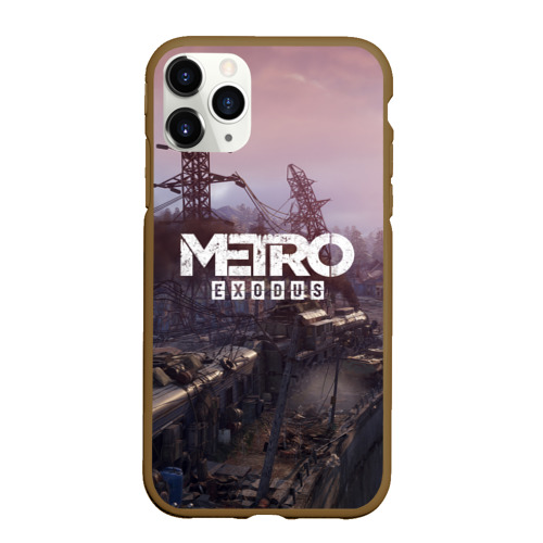 Чехол для iPhone 11 Pro матовый Metro Exodus, цвет коричневый