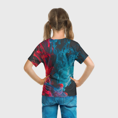 Детская футболка 3D Абстракция Краски, цвет 3D печать - фото 6