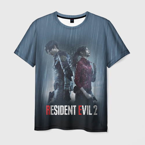 Мужская футболка с принтом Resident Evil 2 Remake, вид спереди №1