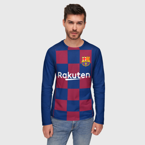 Мужской лонгслив 3D Messi home 19-20 season - фото 3