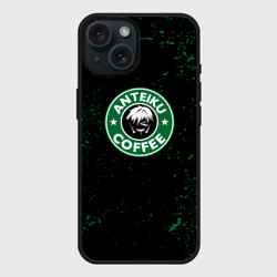 Чехол силиконовый для Apple iPhone 15 матовый Anteiku coffee sturbucks