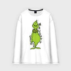 Мужской лонгслив oversize хлопок Naughty Grinch