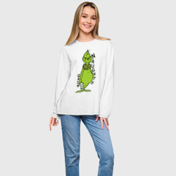 Женский лонгслив oversize хлопок Naughty Grinch - фото 2