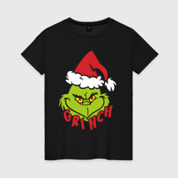 Женская футболка хлопок Cristmas Grinch