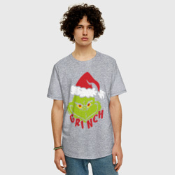 Мужская футболка хлопок Oversize Cristmas Grinch - фото 2