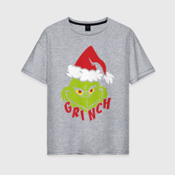 Cristmas Grinch – Женская футболка хлопок Oversize с принтом купить со скидкой в -16%