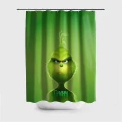 Штора 3D для ванной Гринч