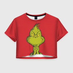 Женская футболка Crop-top 3D Grinch