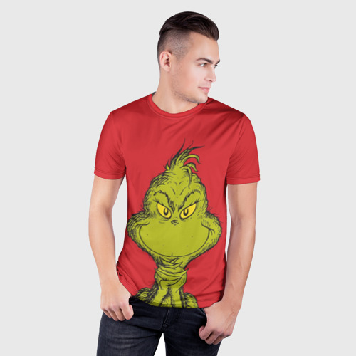 Мужская футболка 3D Slim Grinch, цвет 3D печать - фото 3