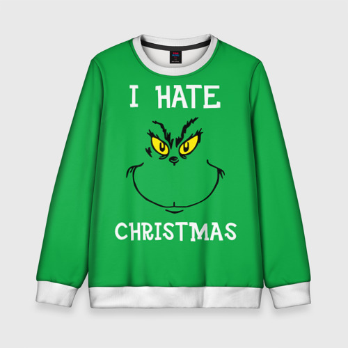 Детский свитшот 3D I hate christmas, цвет 3D печать