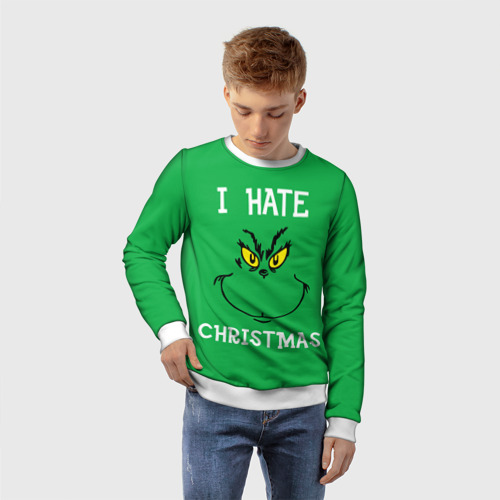 Детский свитшот 3D I hate christmas - фото 3