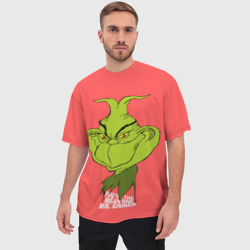 Мужская футболка oversize 3D Mr. Grinch - фото 2