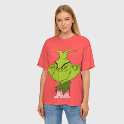 Женская футболка oversize 3D Mr. Grinch - фото 2