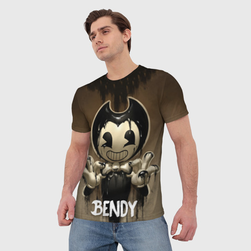 Мужская футболка 3D Bendy, цвет 3D печать - фото 3